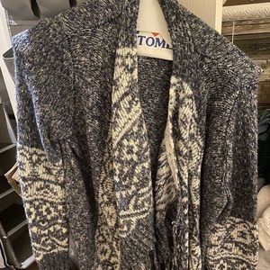 A blue/ grey cardigan from Charming Charlie’s